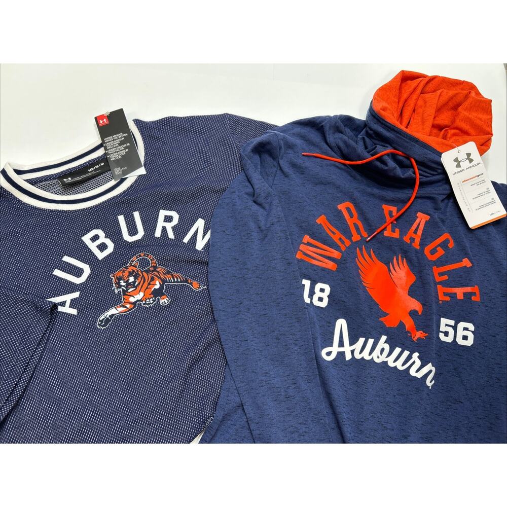 NWT ! Lot Of 2 AUBURN UNIVERSITY Women's S/M Crop & L/ S Top UNDER ARMOUR